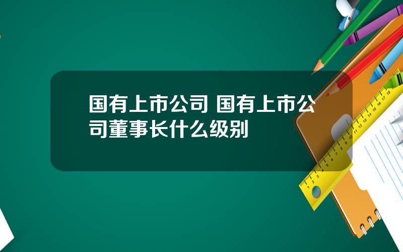 国有上市公司 国有上市公司董事长什么级别